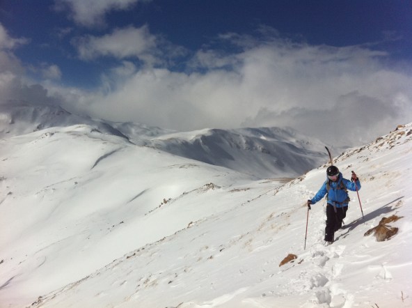 Where: Above a slide path called "The Professor," near Arapahoe Basin Ski Area