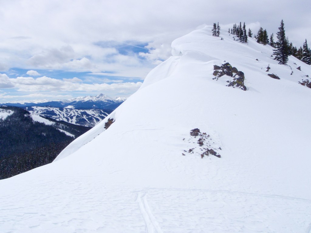 Looking back towards the hut before...