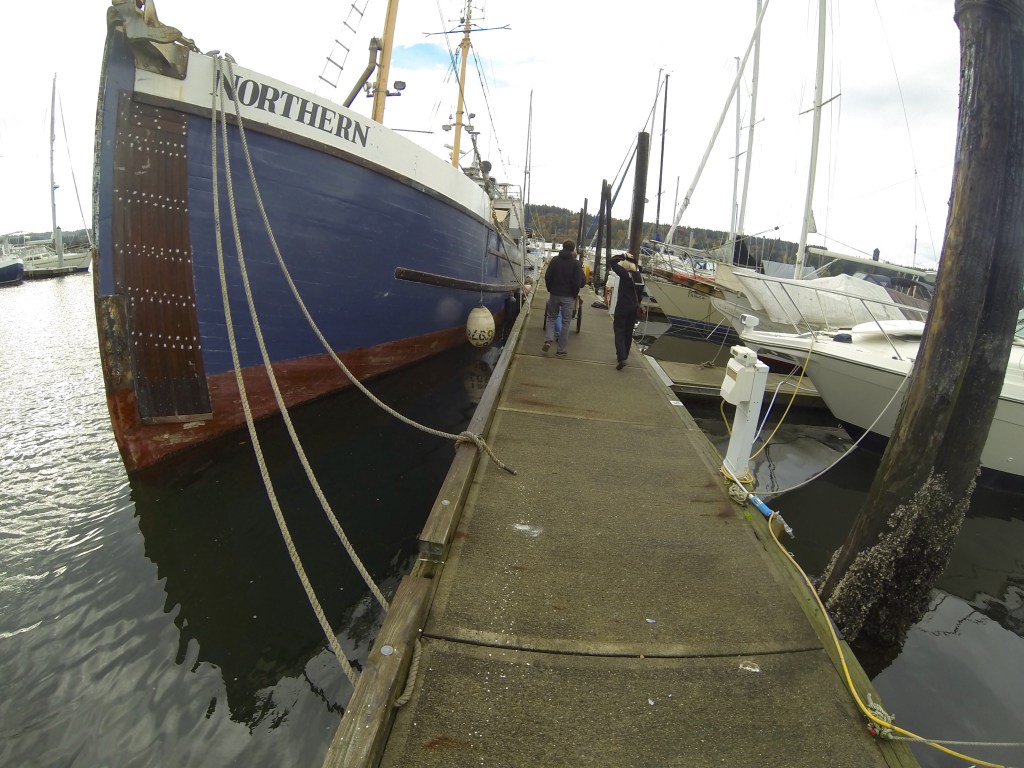 Checking out the neighbor's house in Poulsbo, Washington with Nico, Tyler and another neighbor, Jim.