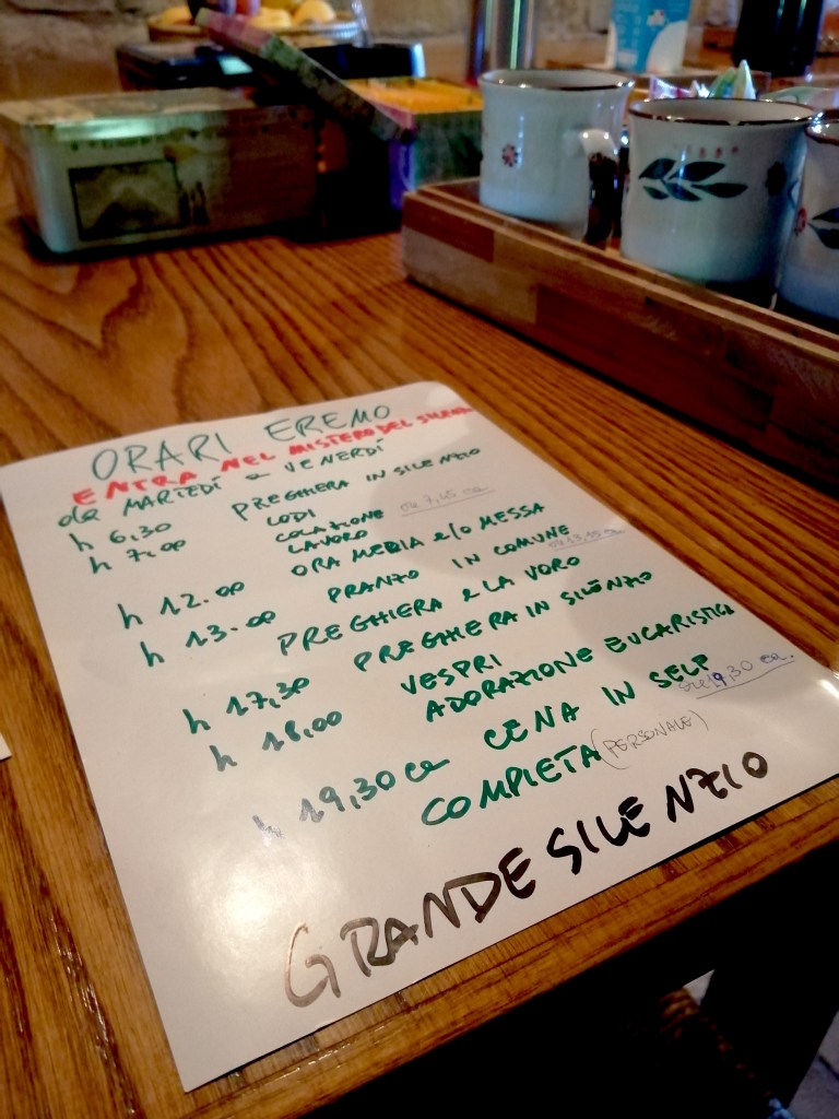 hours and rules for the eremo